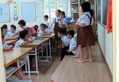 Lắp đặt sàn gỗ cho trường VIP